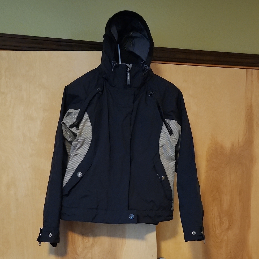 Black and Gray Hooded Jacket